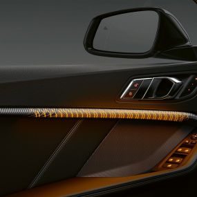 Подсвеченные декоративные элементы отделки салона BMW 2 серии Gran Coupe Подсвеченные декоративные элементы отделки салона BMW 2 серии Gran Coupe F44, интерьер