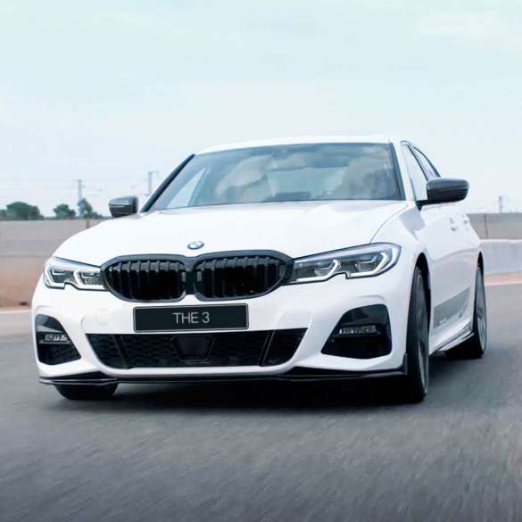 BMW 3 Series Sedan, M Performance parts G20. Front of the all-new the BMW 3 Series Sedan with M Performance parts G20.