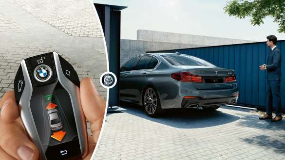 BMW 5 серия Седан, функция парковки с дистанционным управлением BMW BMW 5 серия Седан, функция парковки с дистанционным управлением BMW, display key