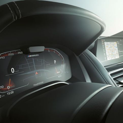 BMW M850i xDrive, панель приборов, пакет систем помощи водителю. BMW M850i xDrive, панель приборов, пакет систем помощи водителю.