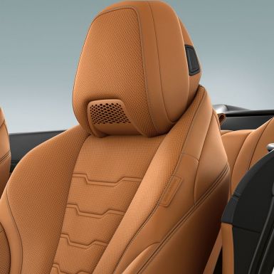 BMW M850i xDrive, многофункциональное сиденье с воздушным воротником и отделкой кожей Merino цвета Коньяк G14. BMW M850i xDrive, многофункциональное сиденье с воздушным воротником и отделкой кожей Merino цвета Коньяк G14.