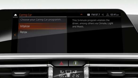 BMW Intelligent Personal Assistant. BMW 8 серии Coupe, центральная консоль и BMW Intelligent Personal Assistant
