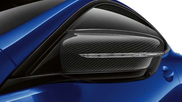 Зеркала заднего вида, карбоновый пакет отделки экстерьера M BMW 8 серии Coupe G15 LCI Facelift 2022 BMW 8 серии Coupe G15 LCI Facelift 2022, M Синий Портимау металлик, карбоновый пакет отделки экстерьера M, зеркала заднего вида крупным планом