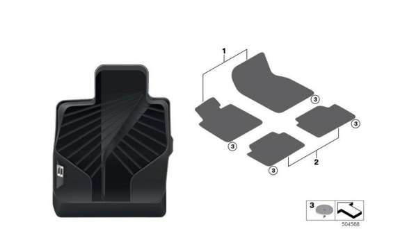 Всепогодные коврики BMW Всепогодные коврики BMW