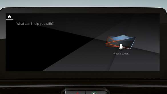 Умный помощник BMW Intelligent Personal Assistant BMW 8 серии Gran Coupe G16 LCI Facelift 2022 Умный помощник BMW Intelligent Personal Assistant, BMW 8 серии Gran Coupe G16 LCI Facelift, салон, центральный дисплей крупным планом