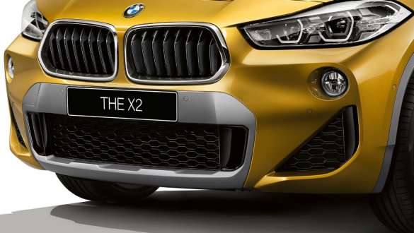 Воздухозаборники BMW X2 2018 F39. Воздухозаборники BMW X2 2018 F39, гальваническое покрытие золотой металлик.