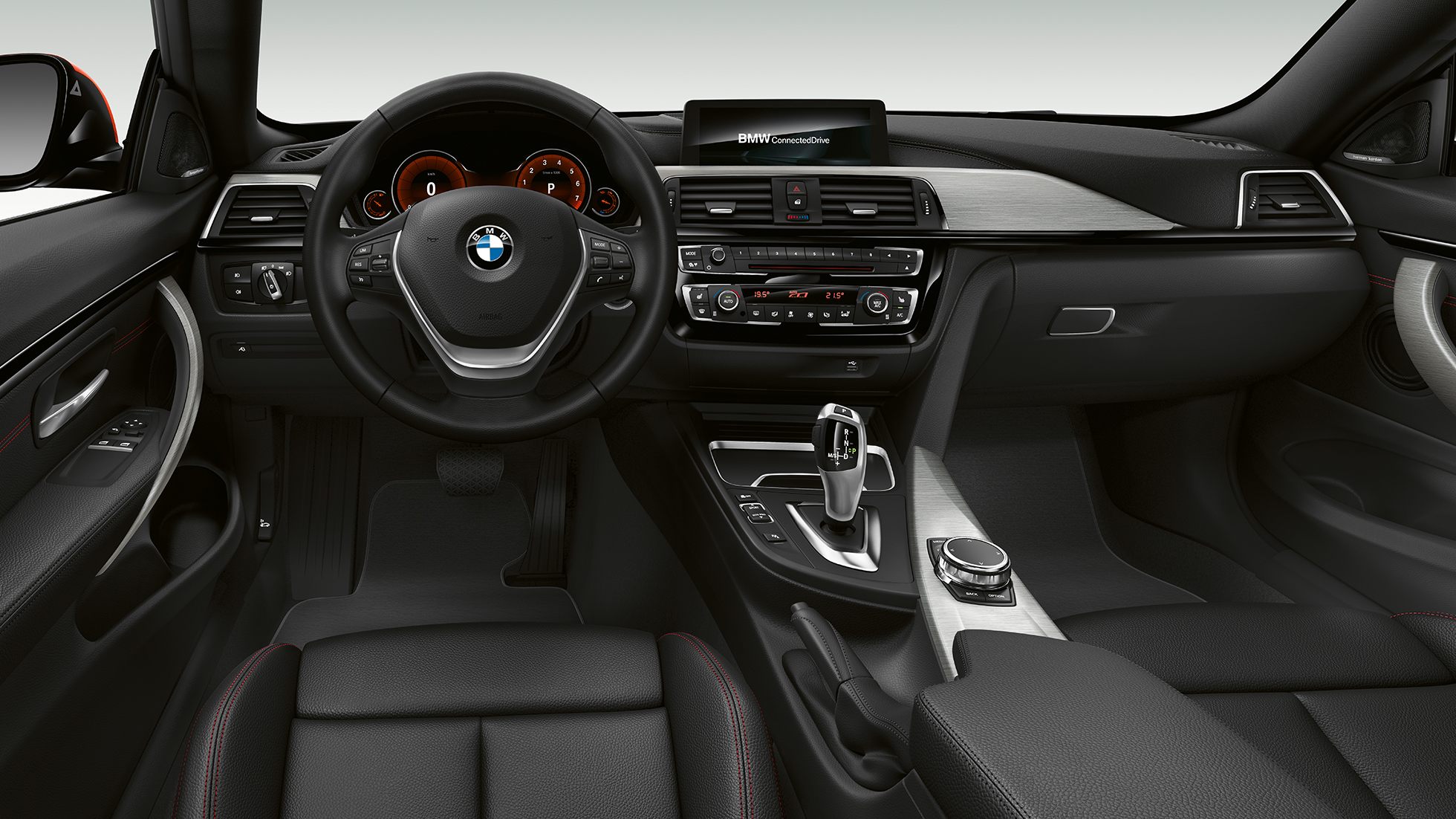 BMW 4 серии Купе, модель Sport вид с водительского места BMW 4 серии Купе, модель Sport вид с водительского места