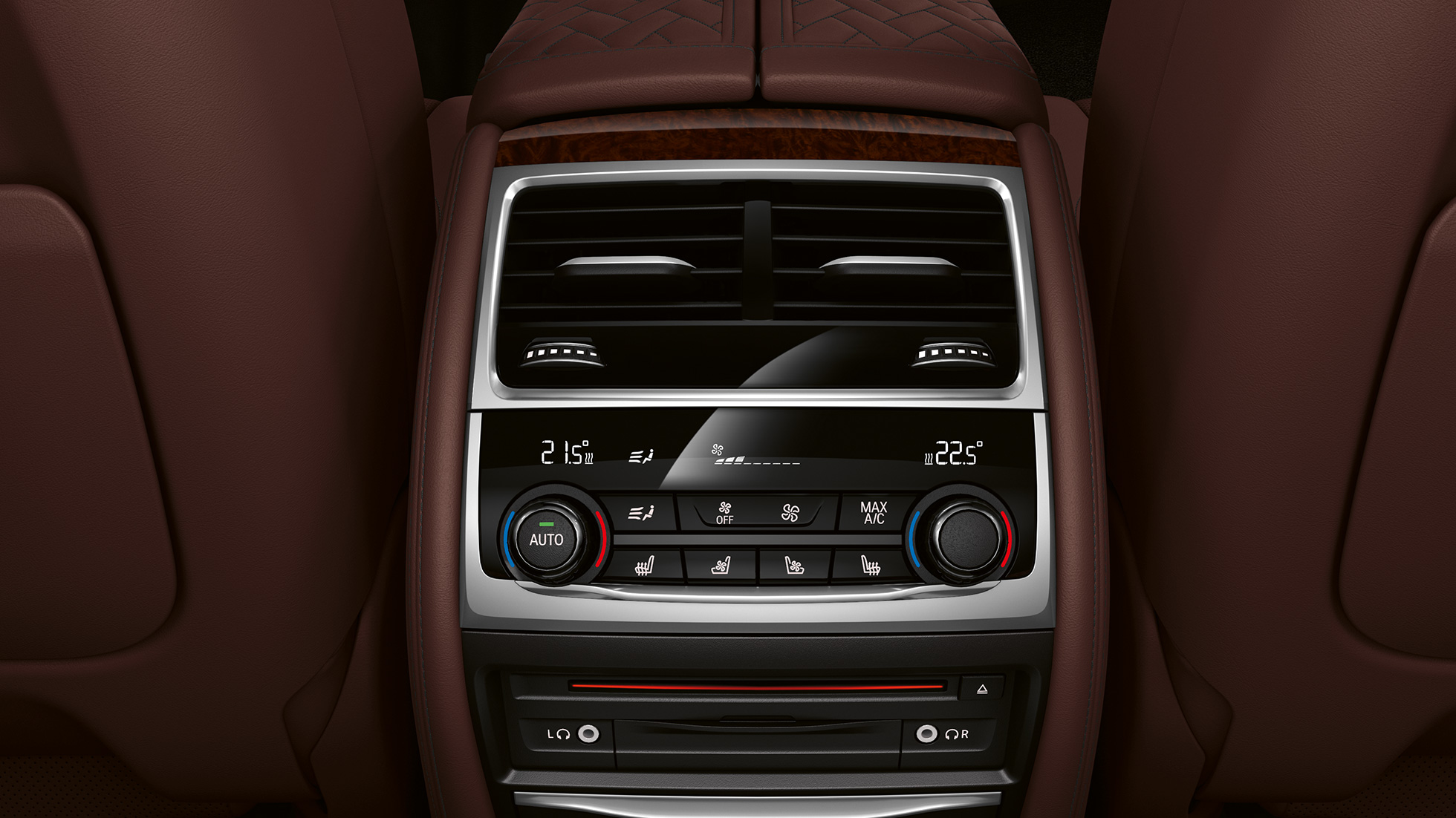BMW 7 серии с пакетом M Sport: система климат-контроля G11 BMW 7 серии с пакетом M Sport: система климат-контроля крупным планом G11