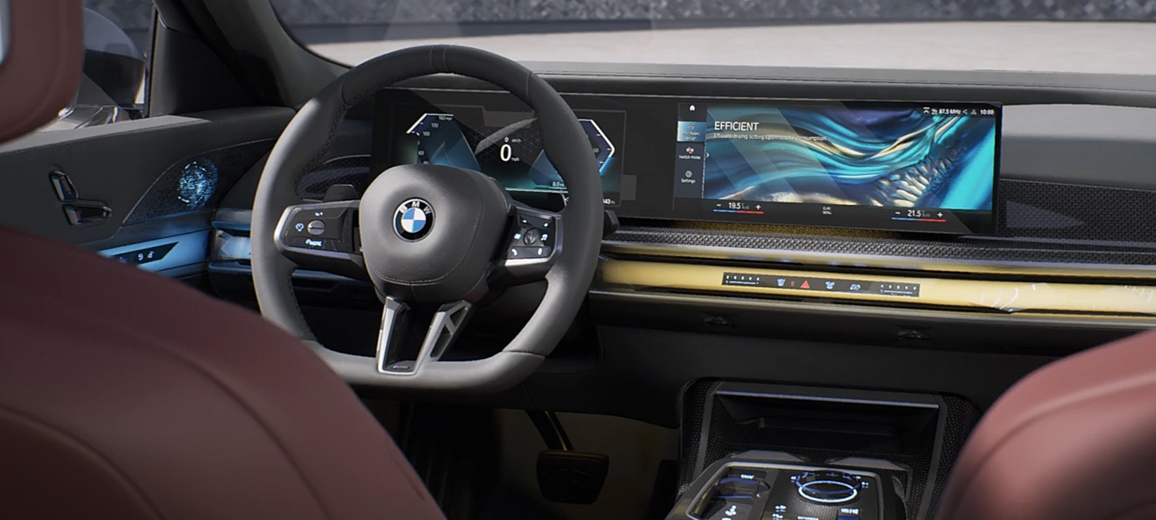 Дизайн интерьера BMW 7 серии G70 ICE, 740i, пакет M Sport BMW 7 серии G70 ICE, 740i, пакет M Sport, дизайн интерьера
