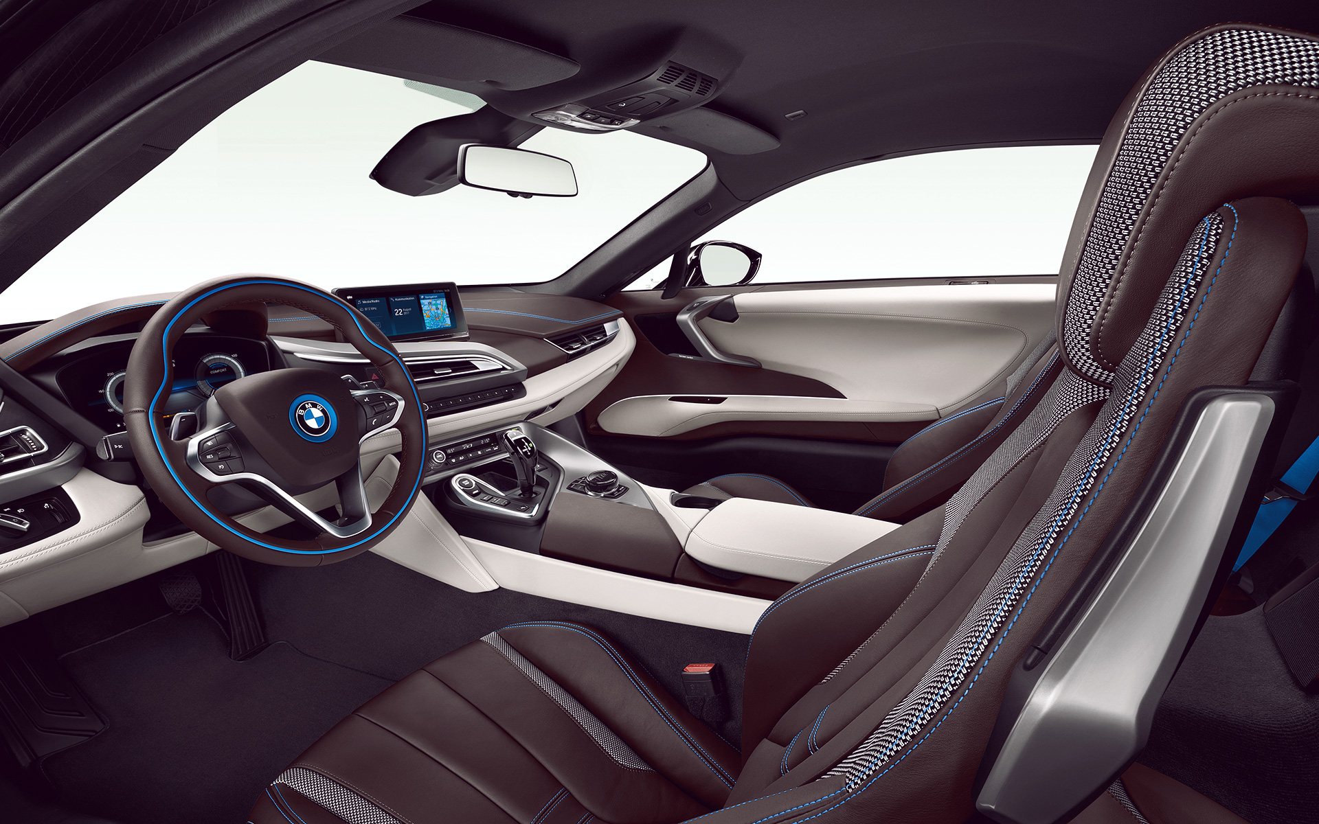 BMW i8 дизайн интерьера, Бмв i8