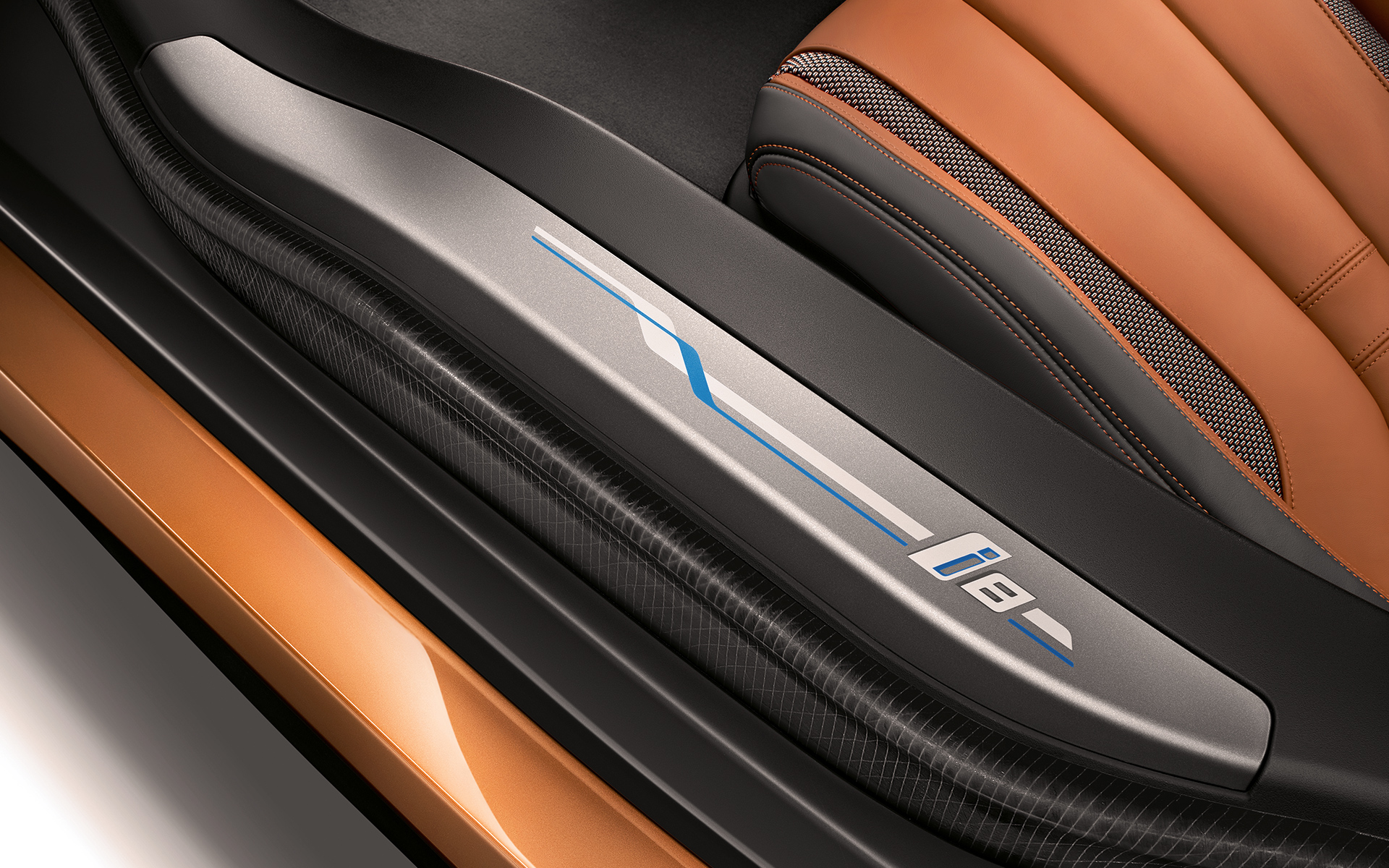 BMW i8 Roadster, наклейка на порог. BMW i8 Roadster, наклейка на порог, БМВ гибрид.