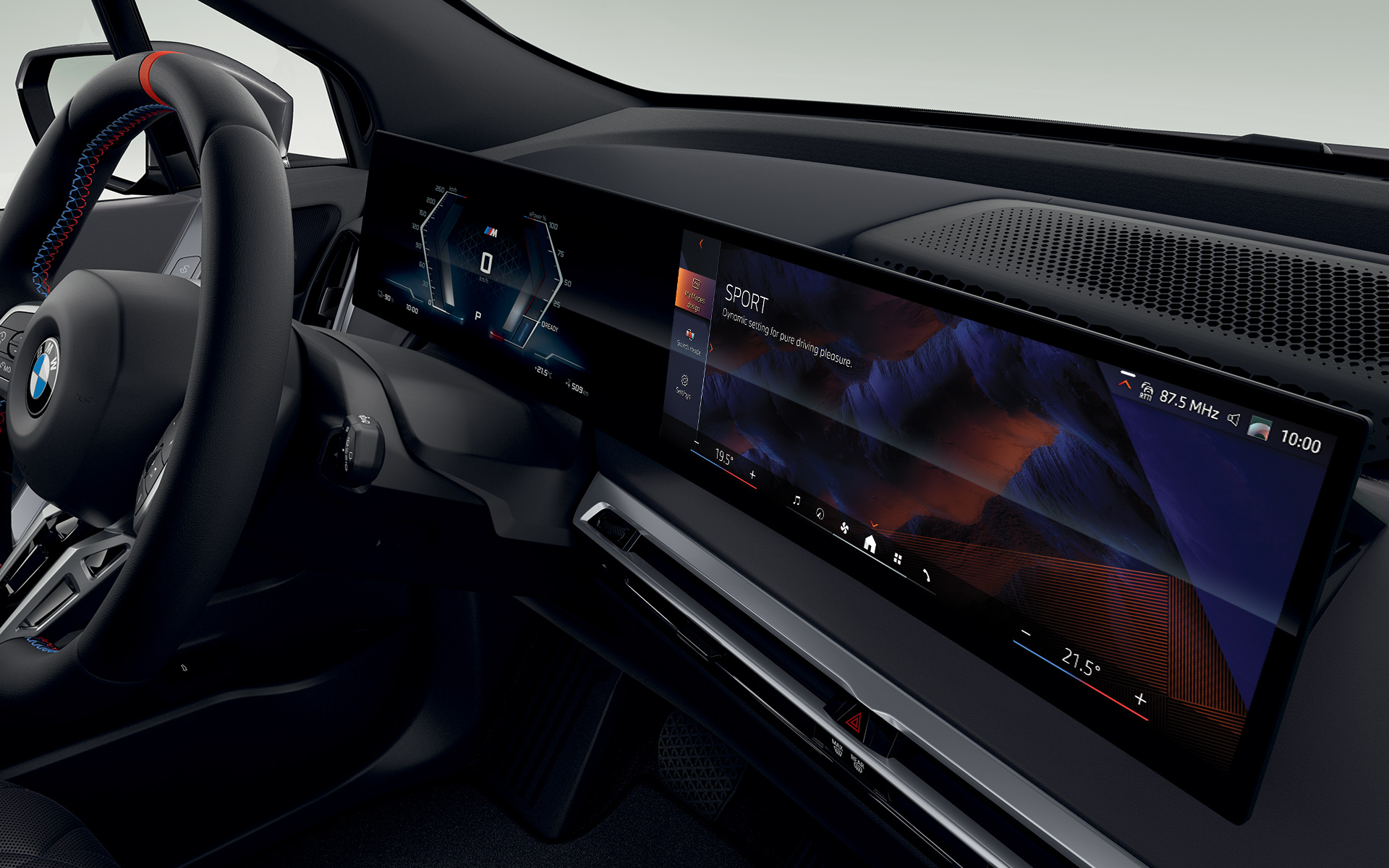 Электрический SUV BMW iX M60 i20 2022, электромобиль, изогнутый дисплей BMW, салон