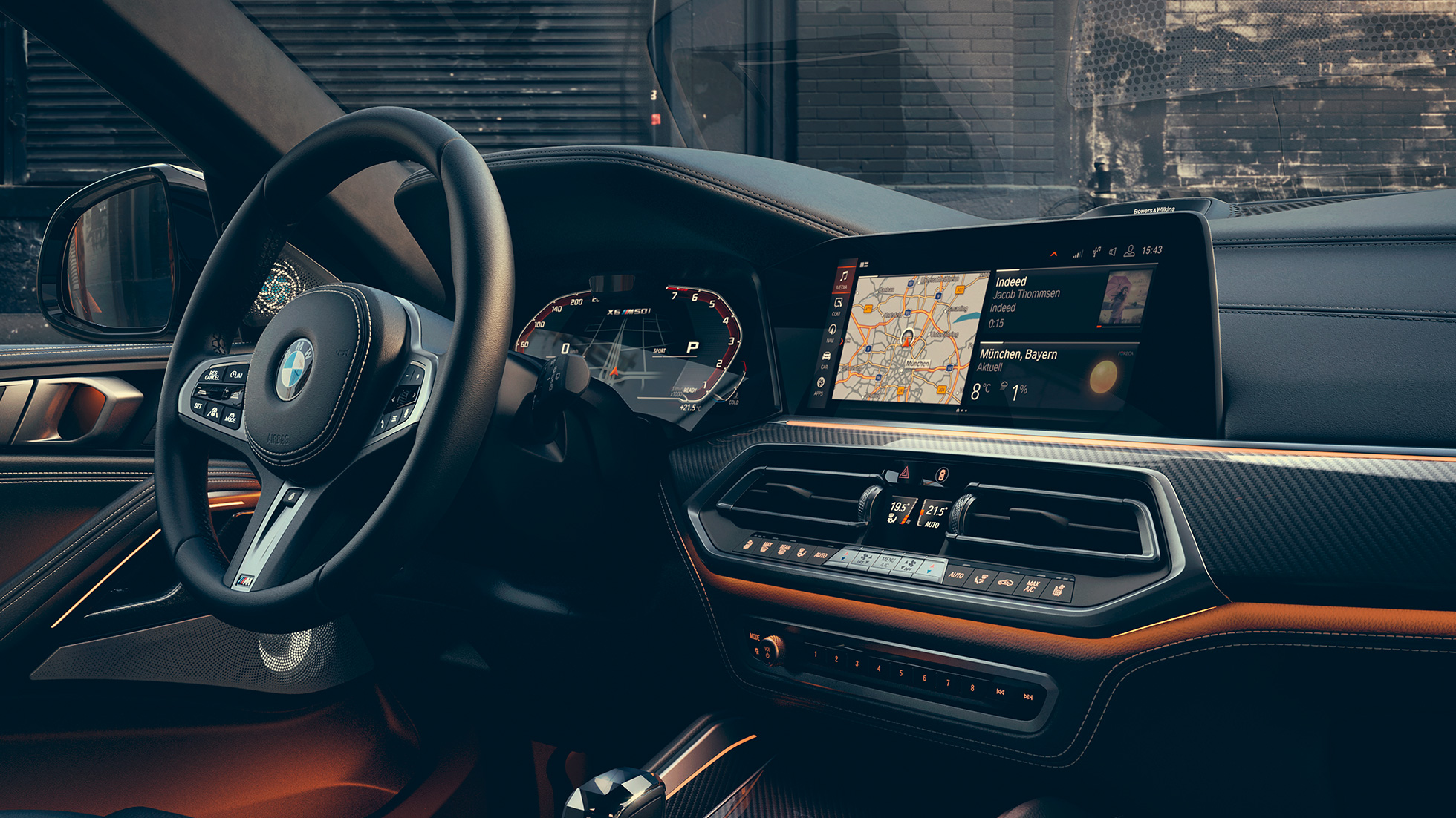 BMW X6 M50i SUV, место водителя F86 BMW X6 M50i SUV, ориентированный на водителя кокпит F86