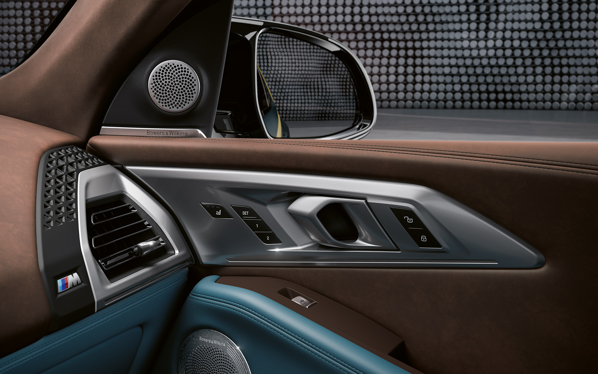 BMW XM G09, аудиосистема Bowers & Wilkins Diamond Surround Sound BMW XM G09, салон, аудиосистема Bowers & Wilkins Diamond Surround Sound