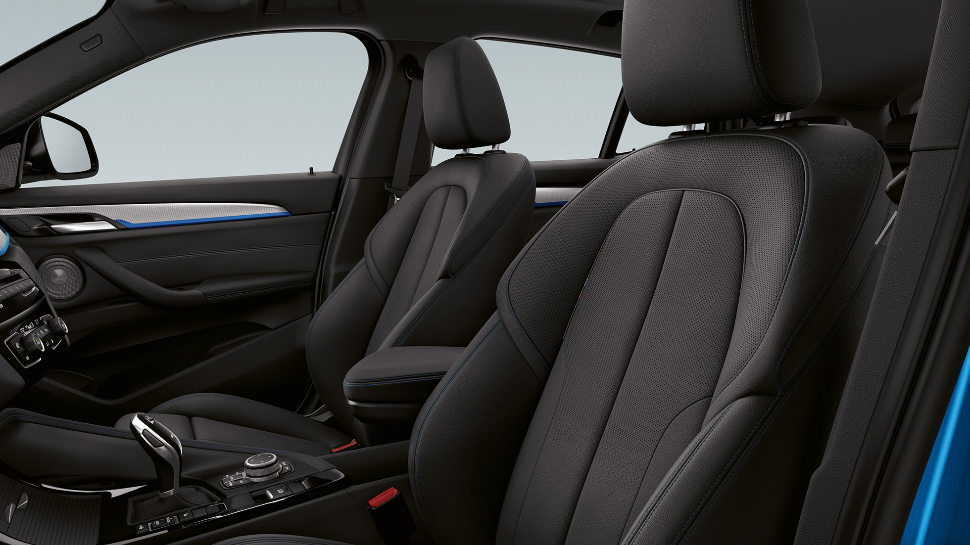 BMW X2 sDrive20i model M Sport, кожаный салон. BMW X2 sDrive20i model M Sport 2018 F39, дизайн кожаного салона.
