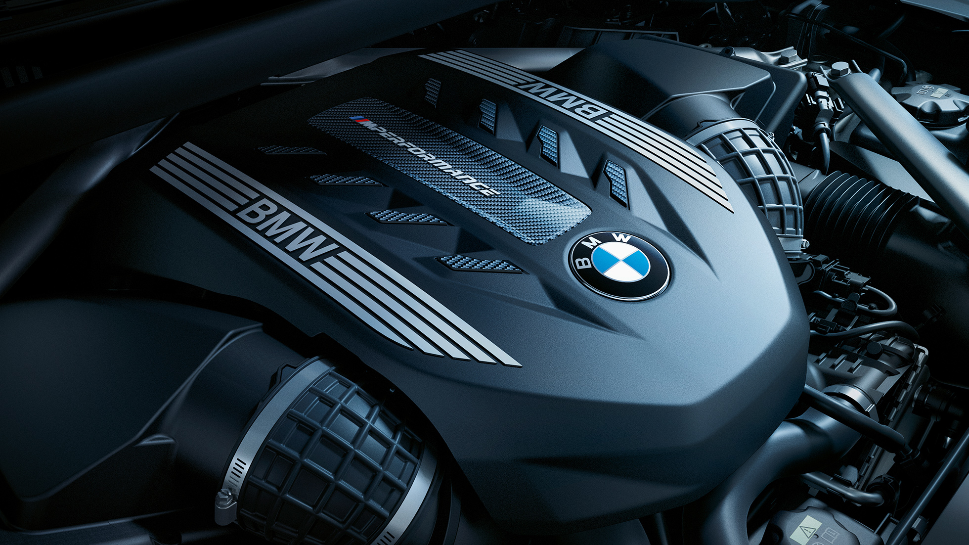 Двигатель BMW X6 Крупный план двигателя BMW X6