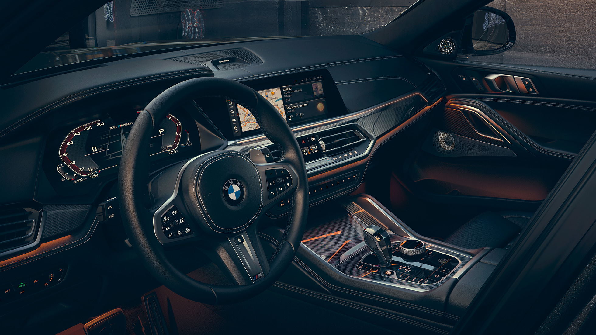 Кокпит с дисплеями диагональю 12,3 дюйма BMW X6, кокпит с дисплеями диагональю 12,3 дюйма
