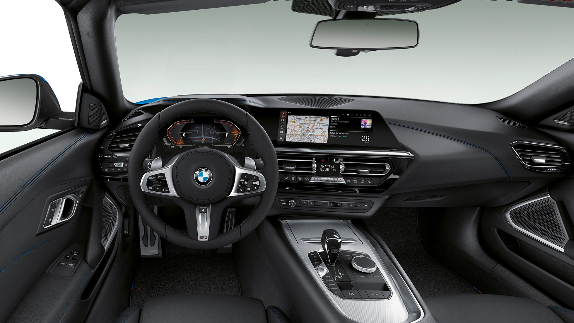 BMW Z4 Roadster с пакетом M Sport G29 BMW Z4 Roadster с пакетом M Sport: рулевое колесо и место водителя G29