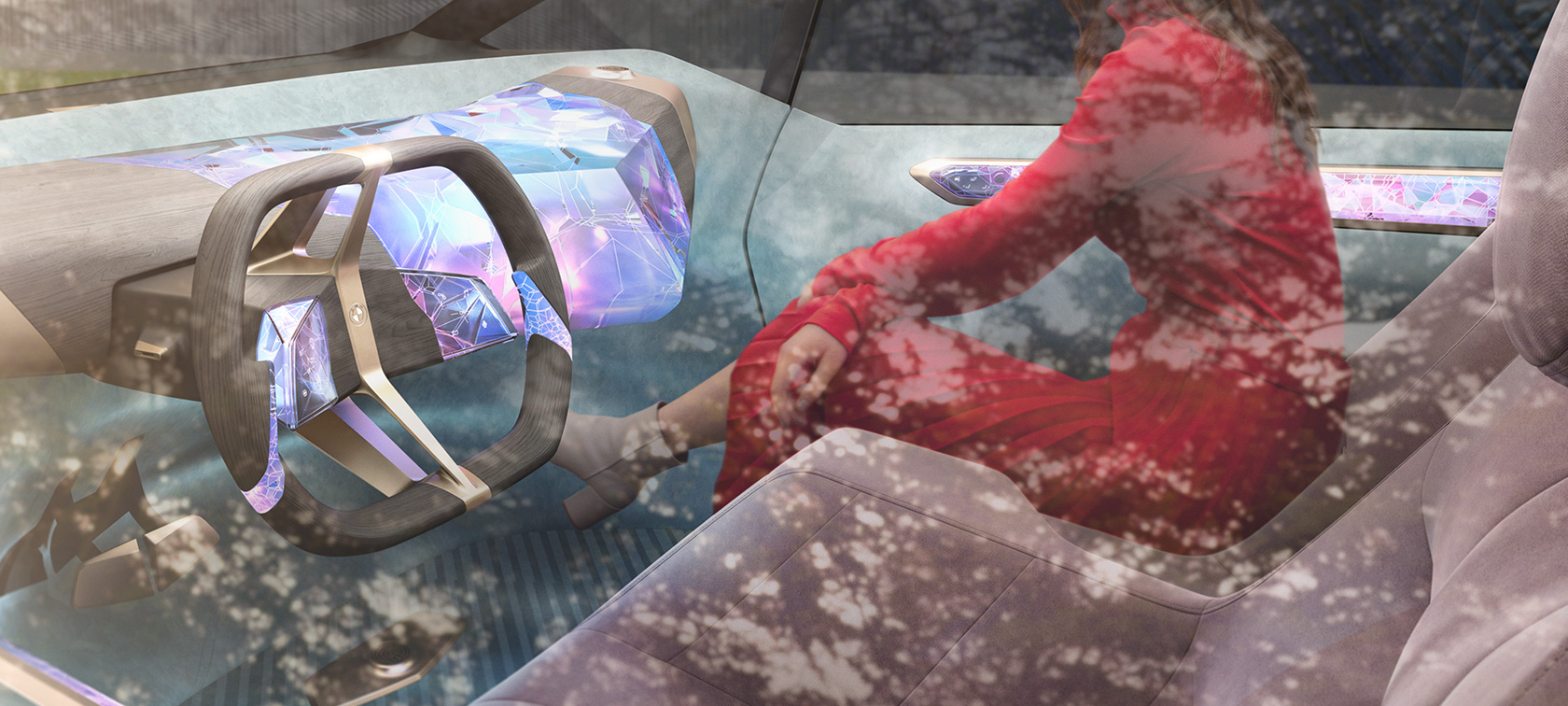 BMW i Vision Circular 2021, дизайн интерьера Концепт-кар BMW i Vision Circular 2021, дизайн интерьера