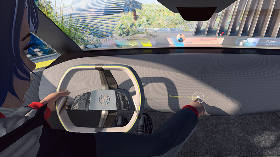 BMW i Vision Dee, интерактивная коммуникация BMW i Vision Dee, концепт-кар, интерактивная коммуникация