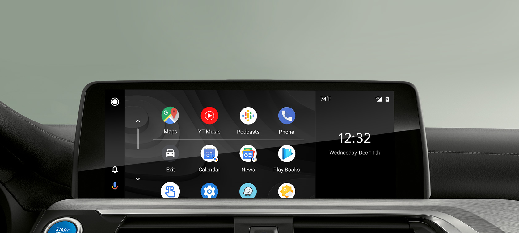Интеграция смартфона Android Auto Меню интеграции смартфона Android Auto на центральном дисплее BMW ConnectedDrive
