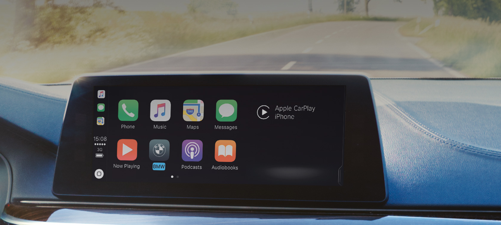 Интеграция смартфона Apple CarPlay® Меню интеграции смартфона Apple CarPlay® на центральном дисплее BMW ConnectedDrive
