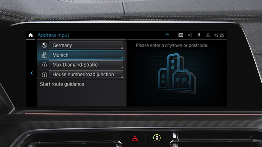 BMW Remote Software Upgrade, BMW Maps BMW Remote Software Upgrade, BMW Maps, крупный план навигационной системы
