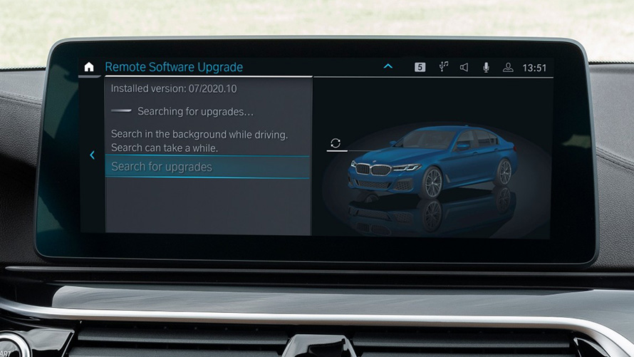 BMW Remote Software Upgrade, навигационная система BMW Remote Software Upgrade, крупный план навигационной системы