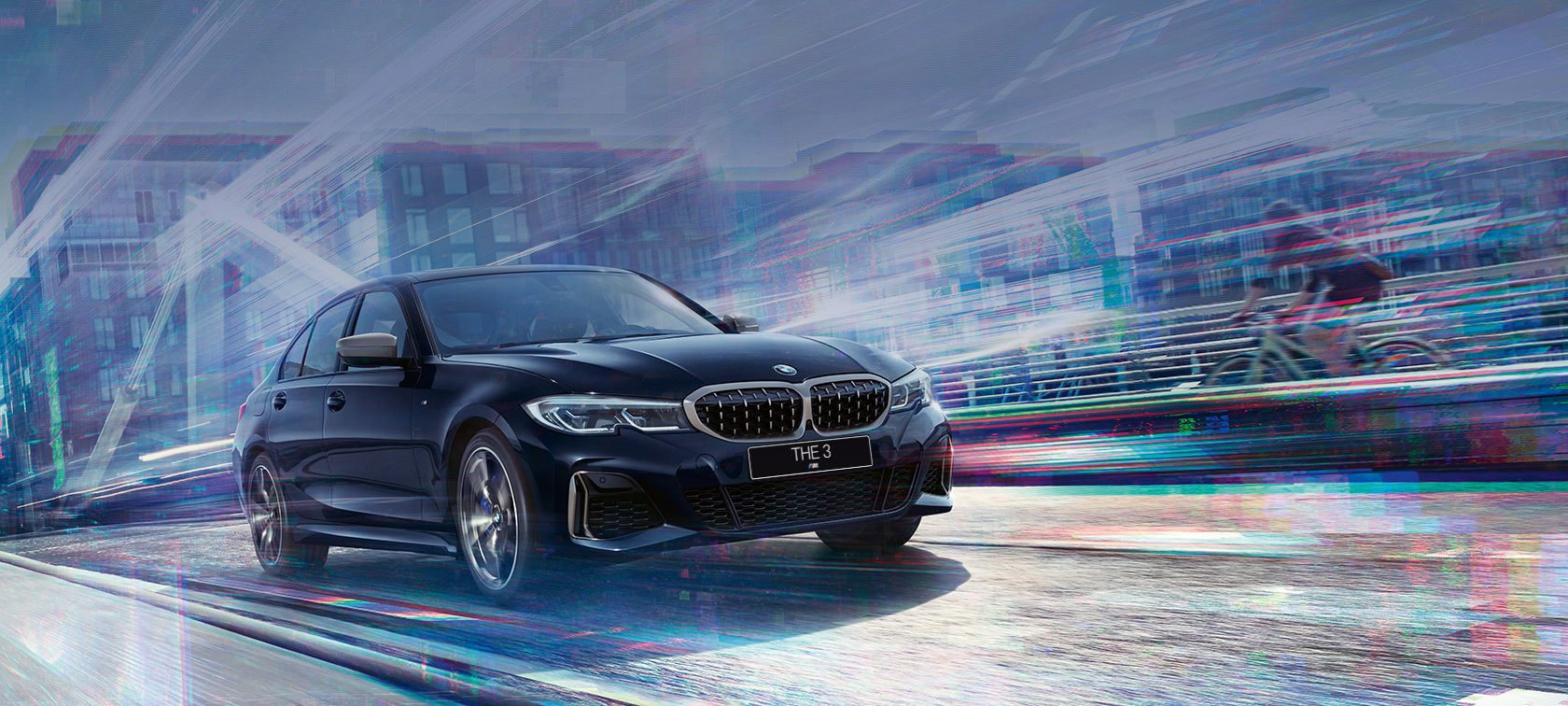 Седан BMW 3 серии, вид спередив три четверти Седан BMW 3 серии, вид спередив три четверти