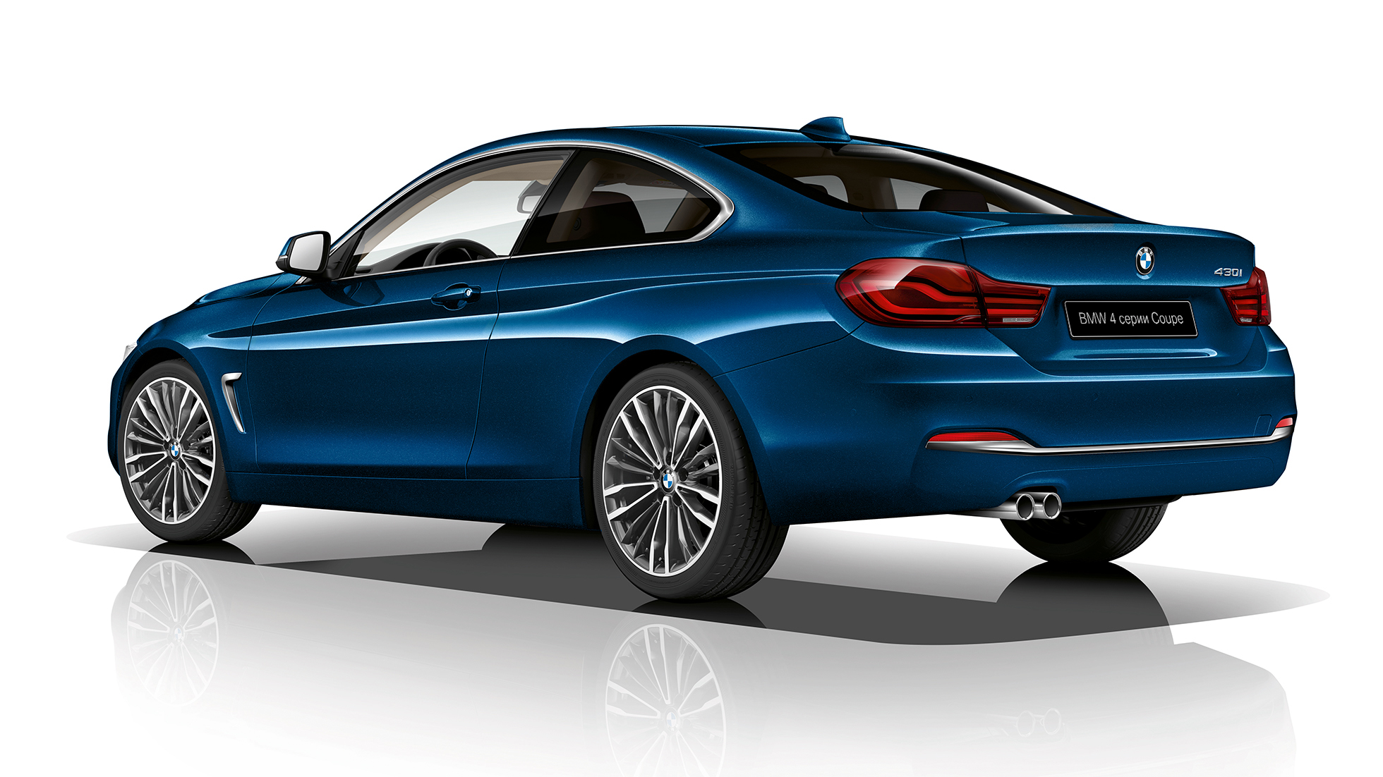 BMW 4 серии Купе, модель Luxury Line вид сзади BMW 4 серии Купе, модель Luxury Line вид сзади