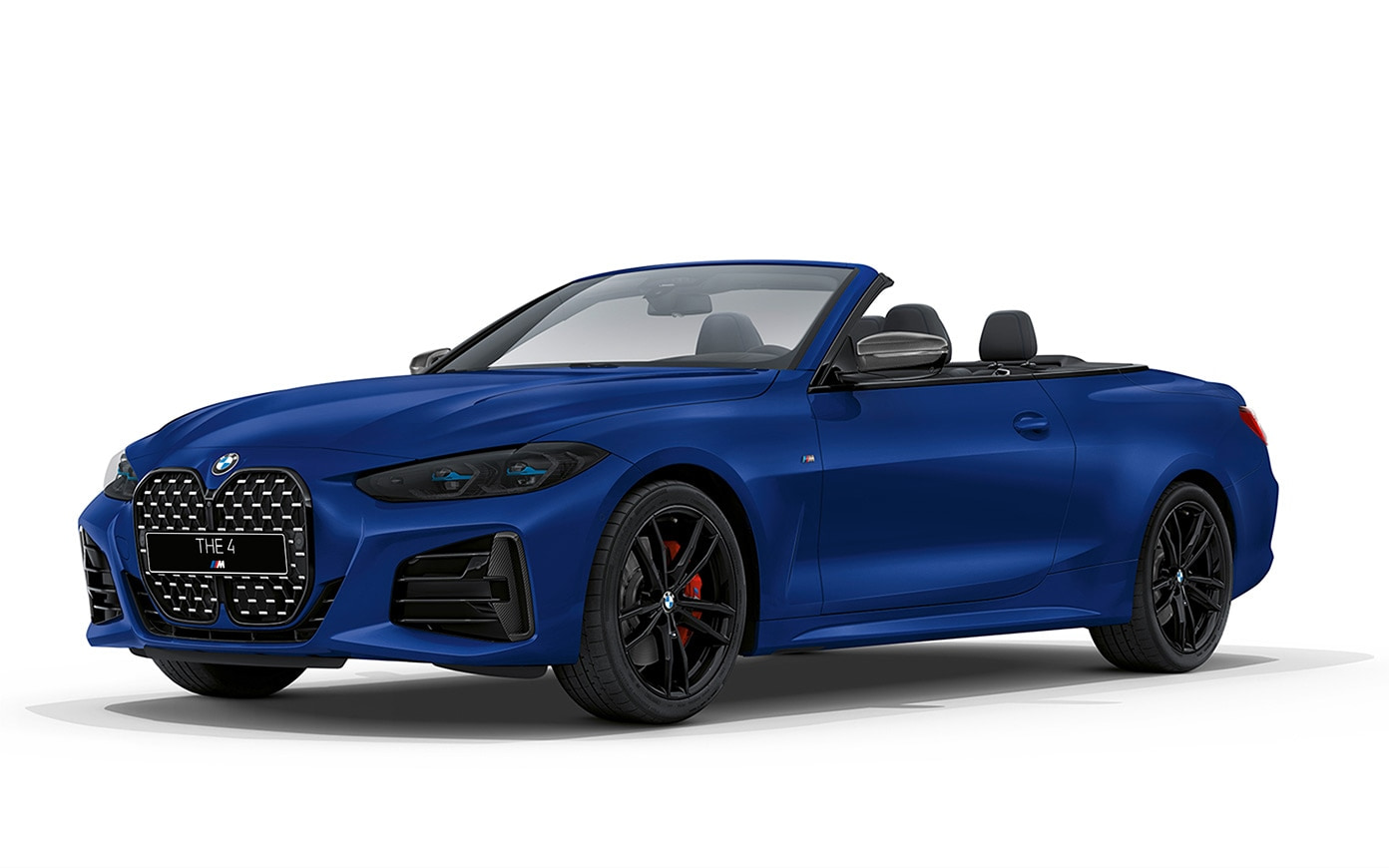 BMW M440i xDrive Cabrio G23 2020 "Морозный Синий Портимау металлик" BMW Individual, вид спереди в три четверти 