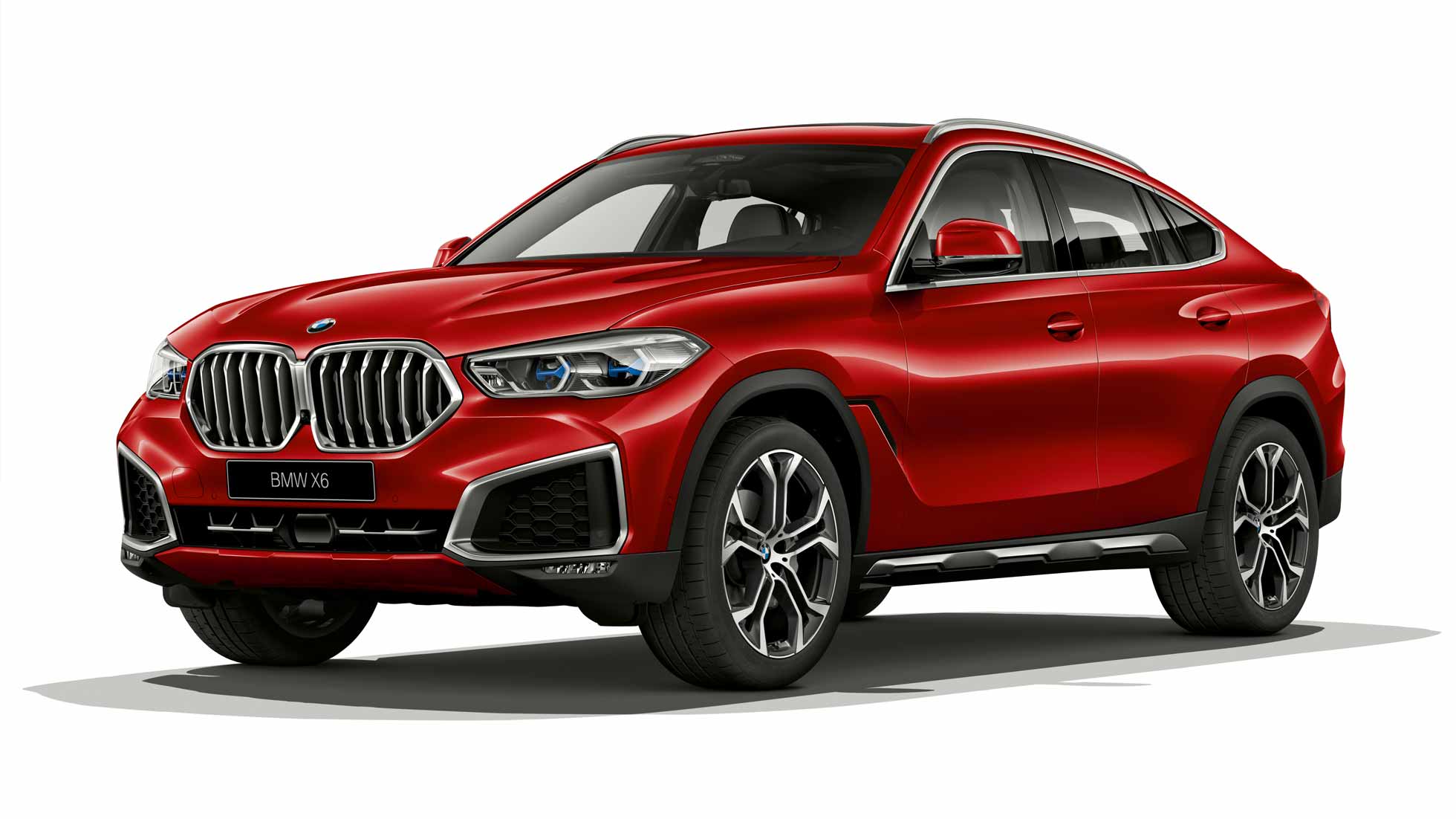 BMW X6 в версии BMW xLine, экстерьер BMW X6 в версии BMW xLine, вид спереди с поворотом в три четверти
