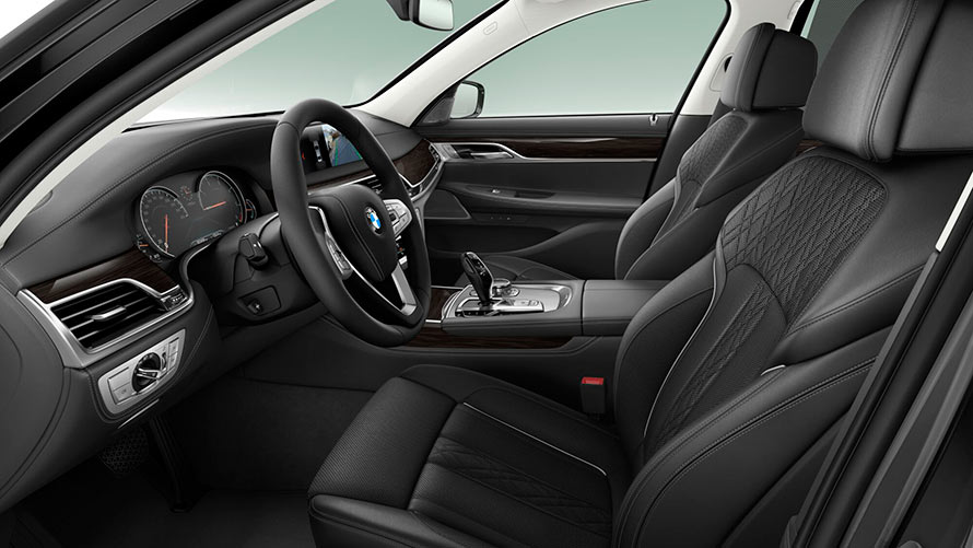 BMW 730Ld xDrive Черный Сапфир, салон. БМВ 7 серии, BMW 730Ld xDrive Черный Сапфир, интерьер, салон, сиденья.