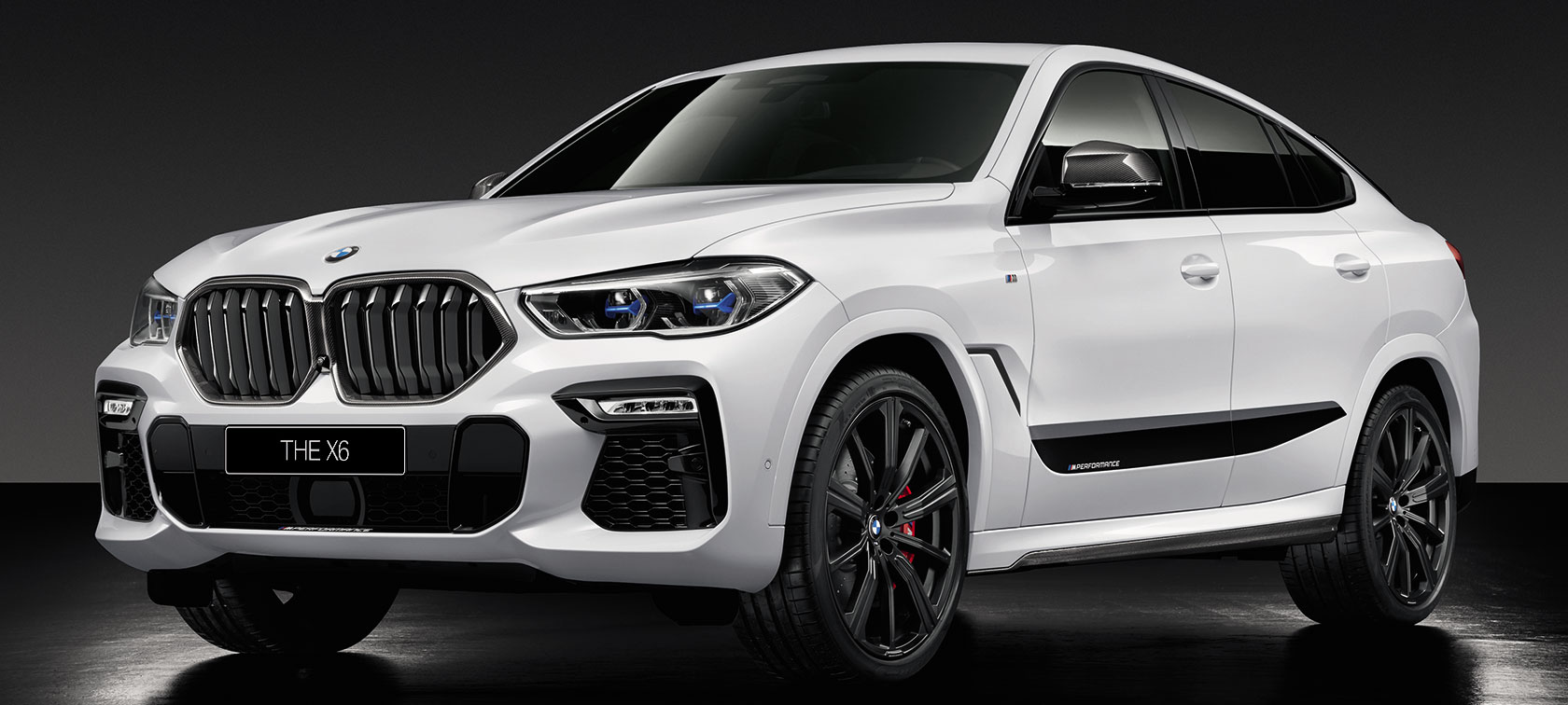Аксессуары M PERFORMANCE для BMW X6 (G06)). Аксессуары M PERFORMANCE для BMW X6 (G06), в движении на трассе, за городом, БМВ, пакет M Performance.