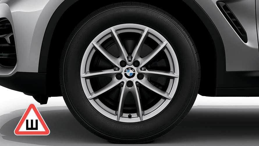 Комплект колес с зимними шипованными шинами BMW V-Spoke 618. Зимние колеса, шипованные шины BMW V-Spoke 618.