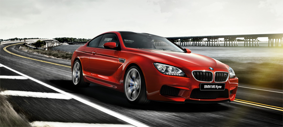 BMW M6 Купе, за городом в движении. BMW M6 Купе, за городом в движении, на шоссе, БМВ.