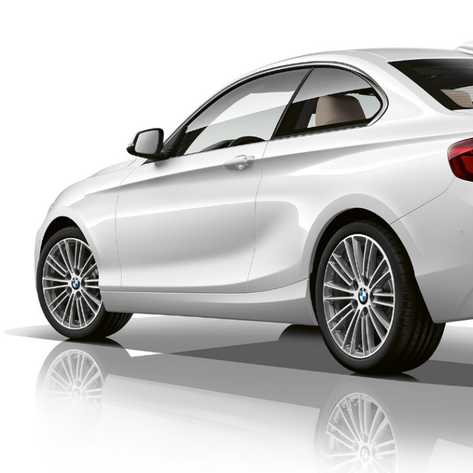 BMW 2 Series Coupé, Model Luxury Line three-quarter rear shot BMW 2 Series Coupé, Model Luxury Line three-quarter rear shot
