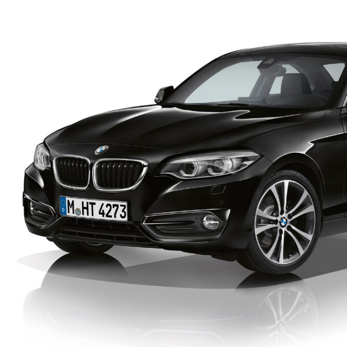 BMW 2 Series Coupé, Model Sport Line three-quarter front shot BMW 2 Series Coupé, Model Sport Line three-quarter front shot