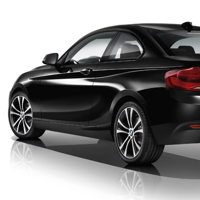 BMW 2 Series Coupé, Model Sport Line three-quarter rear shot BMW 2 Series Coupé, Model Sport Line three-quarter rear shot