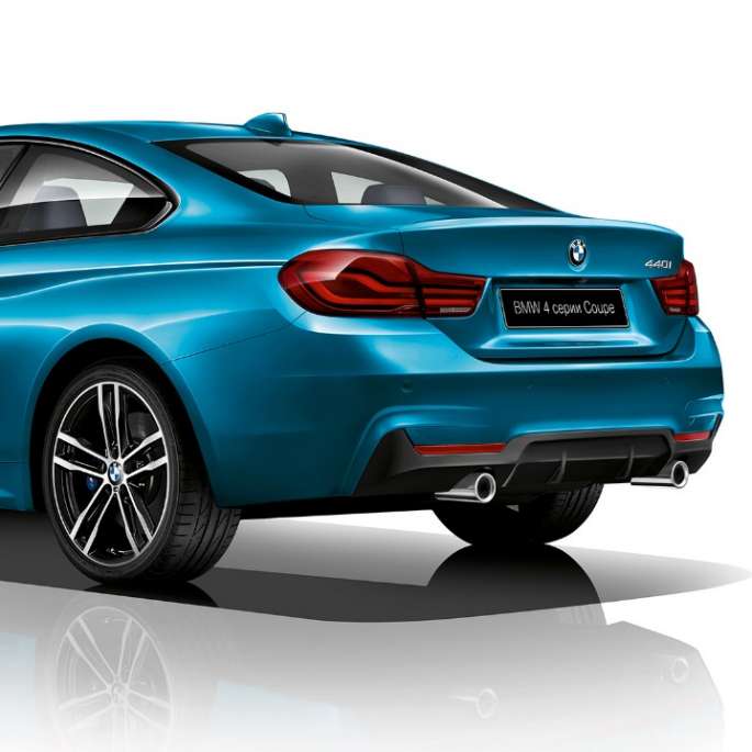 BMW 4 серии Купе, модель M Sport вид сзади BMW 4 серии Купе, модель M Sport вид сзади