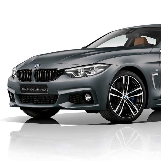 BMW 4 Series Gran Coupé, Model M Sport three-quarter front shot BMW 4 Series Gran Coupé, Model M Sport three-quarter front shot