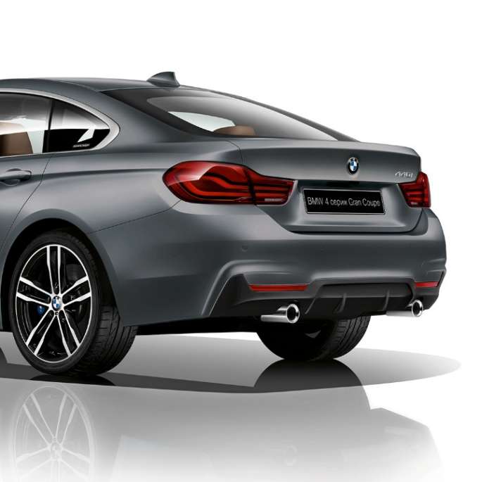 BMW 4 Series Gran Coupé, Model M Sport three-quarter rear shot BMW 4 Series Gran Coupé, Model M Sport three-quarter rear shot